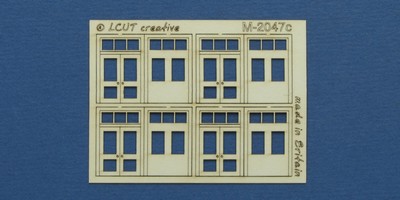 M 20-47c N gauge of 4 double doors with square transom type 2